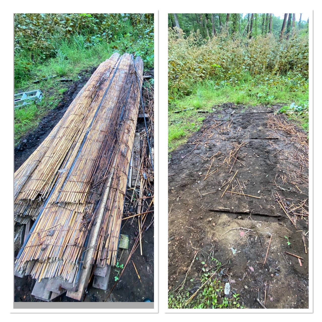 【鳴沢村別荘地】すだれ・屋外用品などの回収処分を承りました