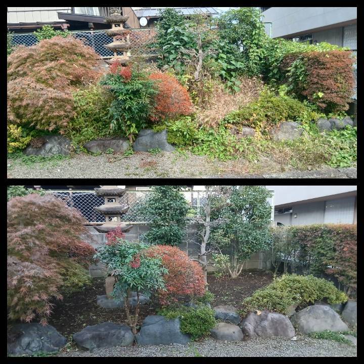 【大月市】庭の草取り
