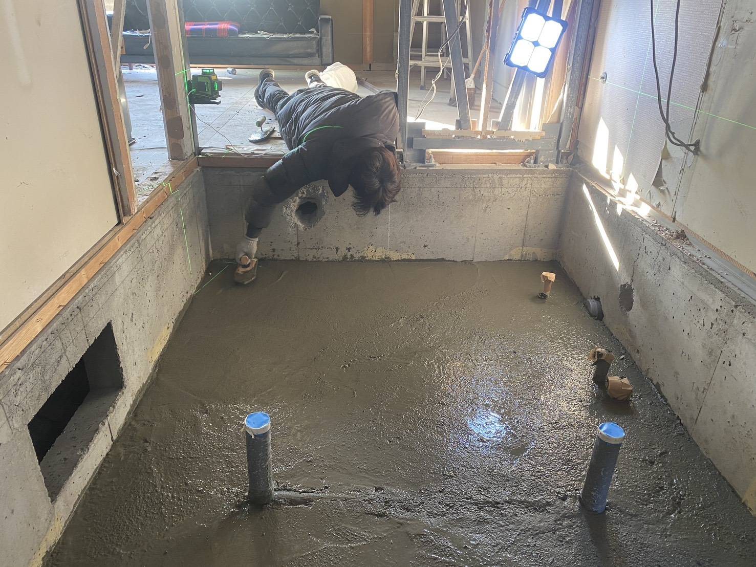 ユニットバスの土台作り