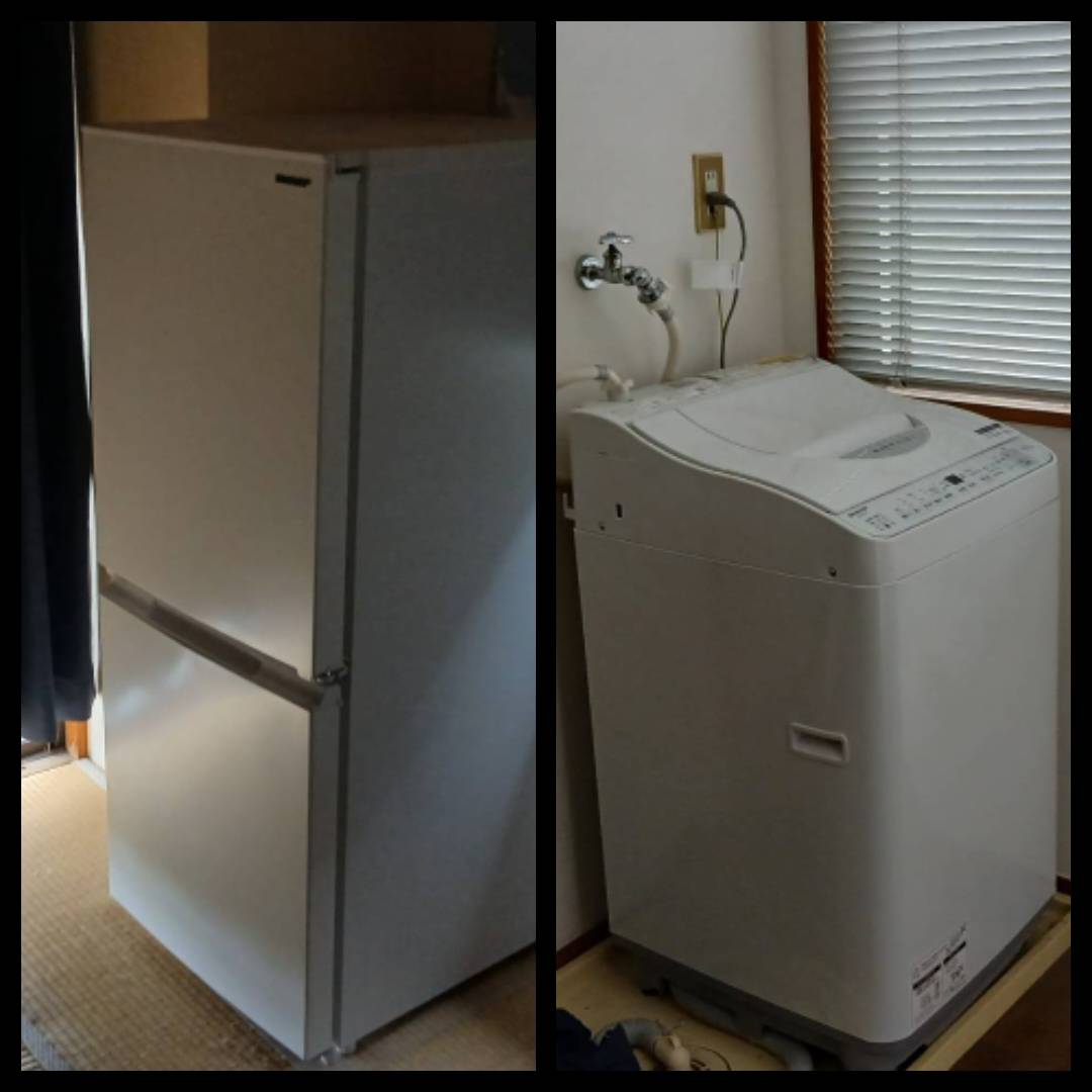【大月市】冷蔵庫と洗濯機の回収