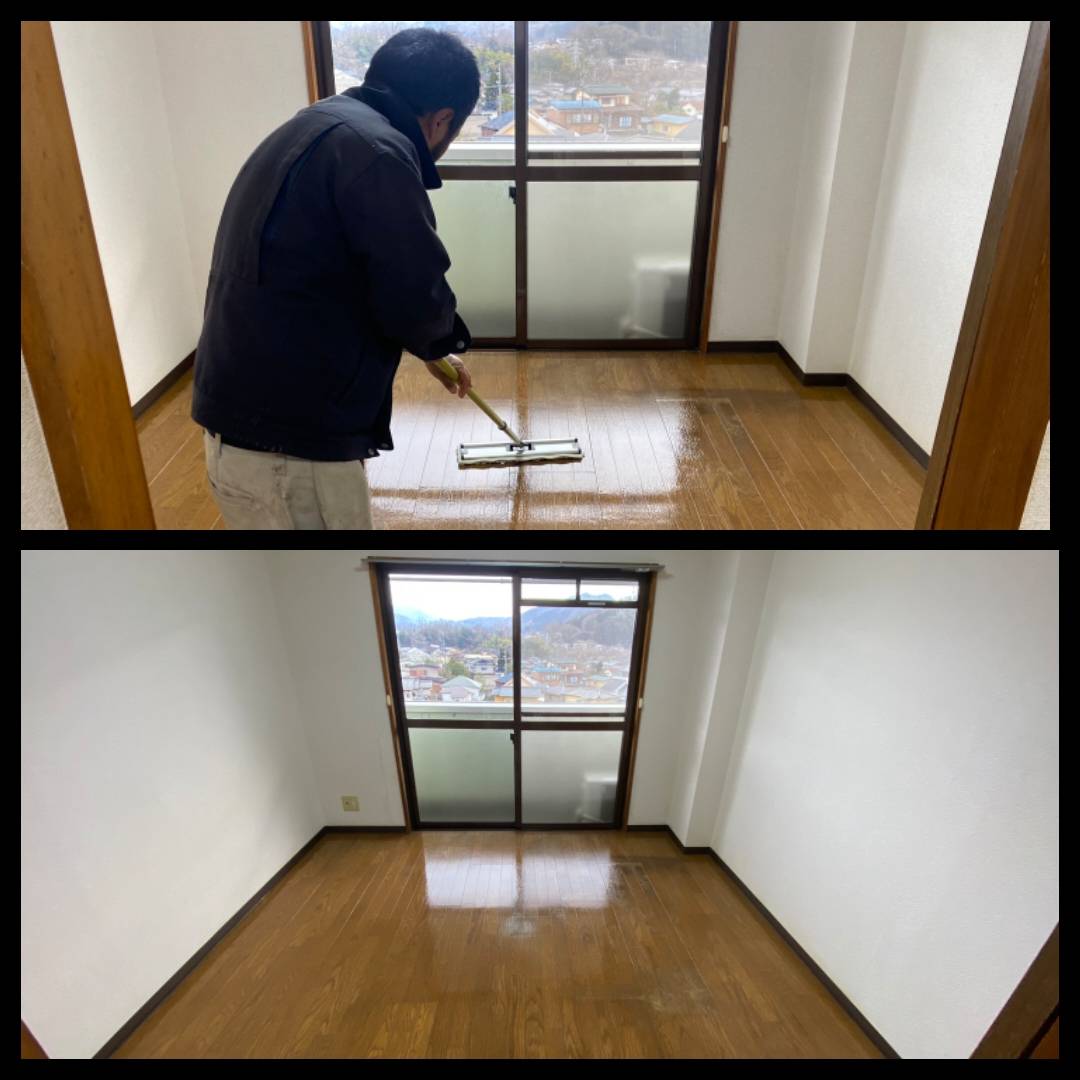 ​【上野原市】室内清掃・ワックス施工
